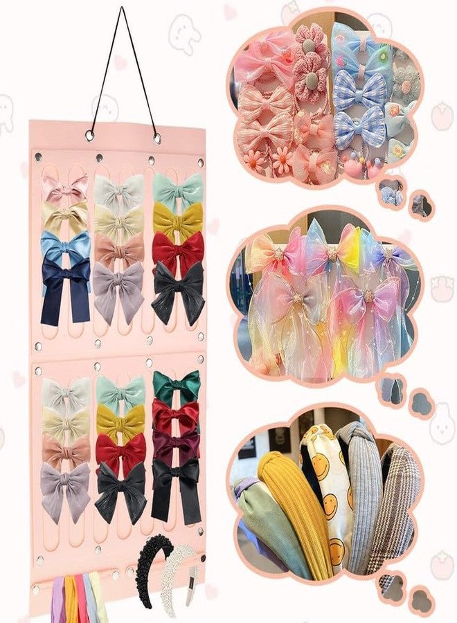 Dkriva Storage for Jewelry Storage Hanging Rack, Large Hair Bows Hanging Organizer, Girl Hair Clips Storage Display for Room, Door, Closet, Hair Accessories Organizer Decor (1 Pc) - Image 3